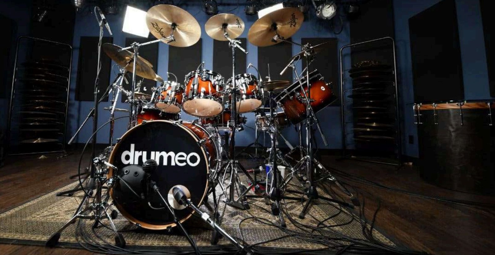 Drumeo studio drum kit.