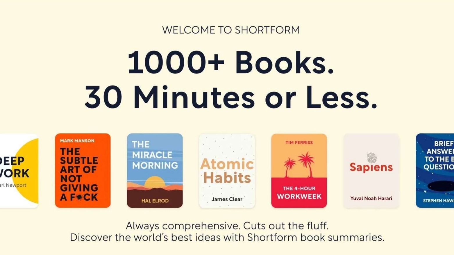Shortform book summary platform.